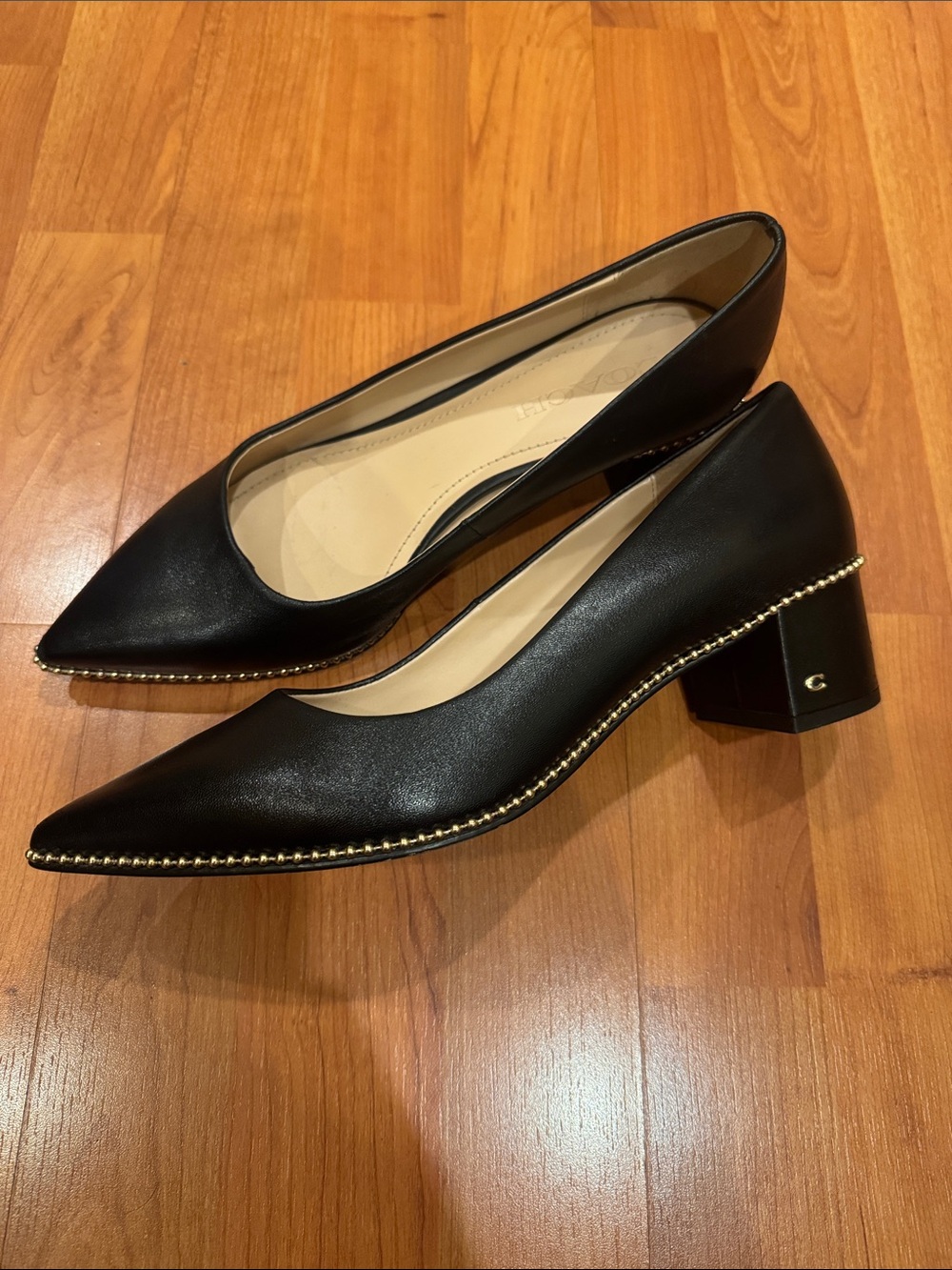 Coach Willa 45 Black Leather Pump